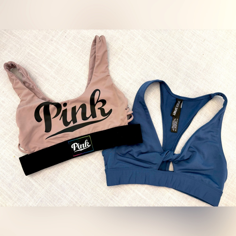 PINK Victoria's Secret Sports Bras - Pink and Blue